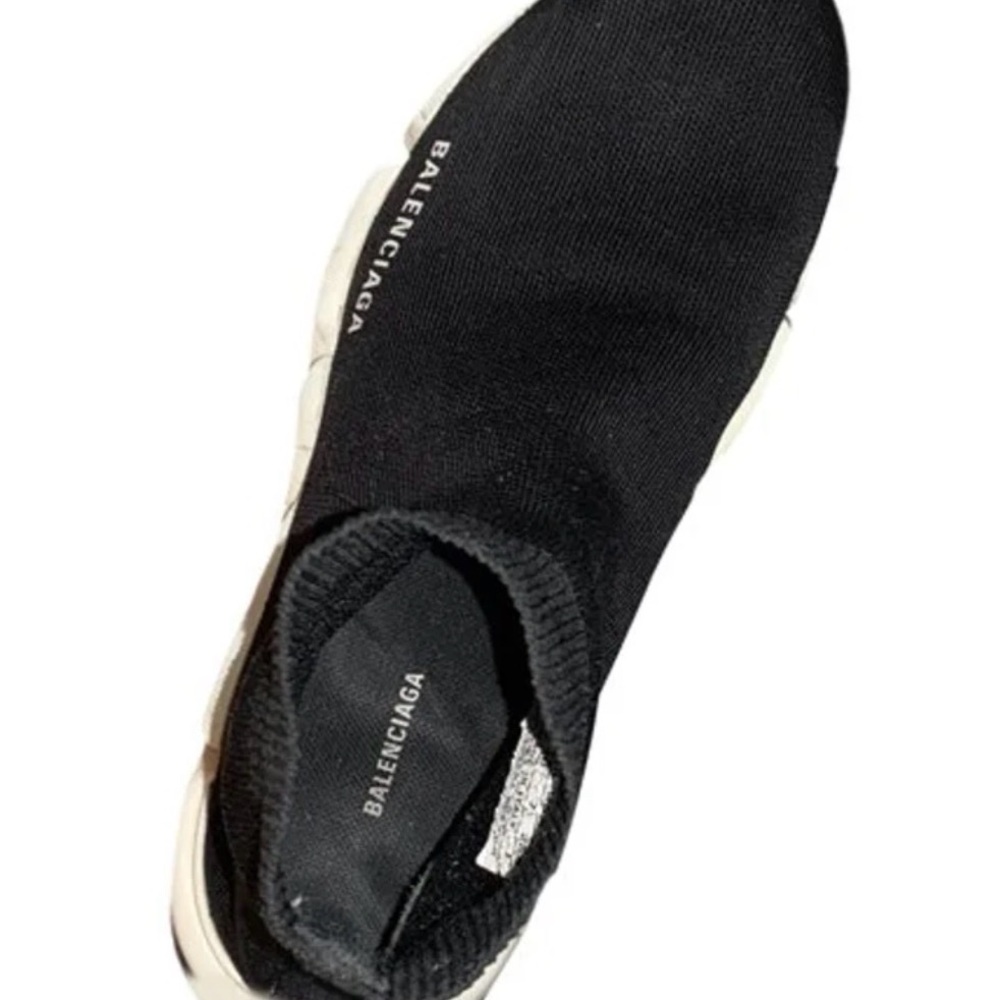 Balenciaga Men's Black Knit Sneakers